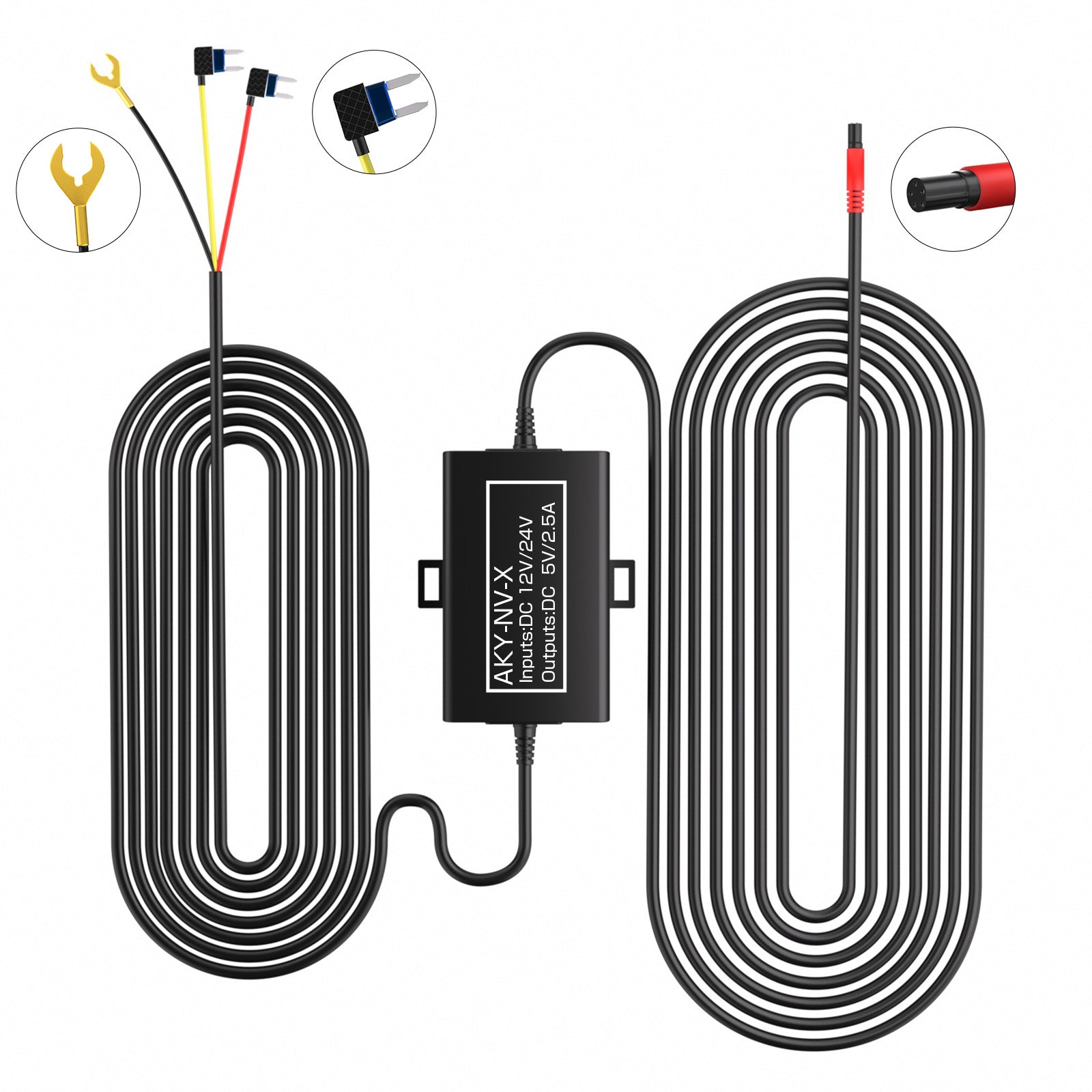 Kit Hardwire para monitoramento de estacionamento AKY-V720S e AKY-NV-X