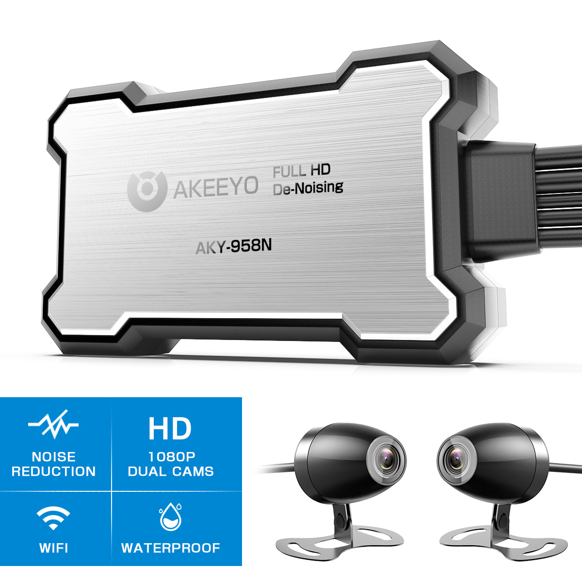 Dashcam avec réduction du bruit AI et fonction ENC ｜AKY-958N