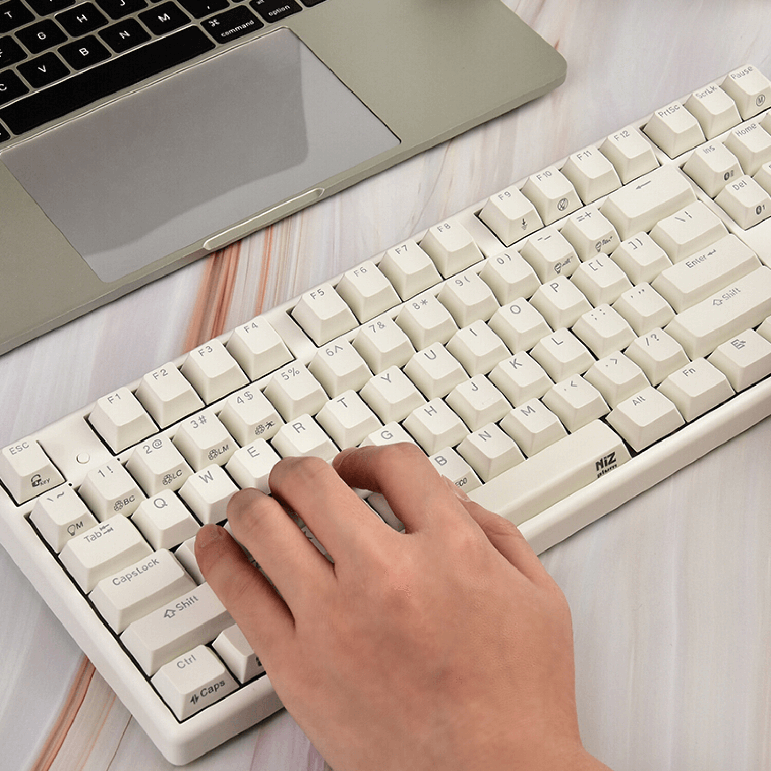 White - NiZ Electro-Capacitive EC Bluetooth Keyboard 35g