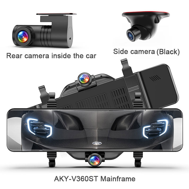 360° spejl dashcam med 12" IPS touchskærm｜AKY-V360S