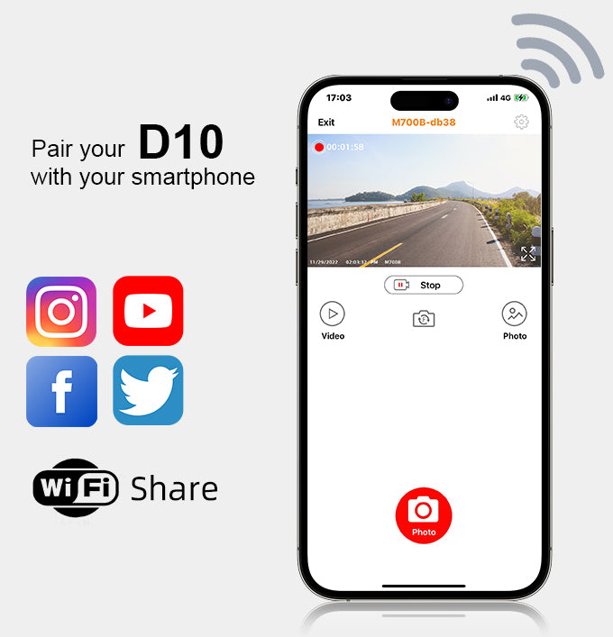 4K+2K Dashcam with Wi-Fi｜AKY-D10